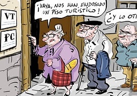 La viñeta de Cerrajería y las viviendas turísticas en Vitoria