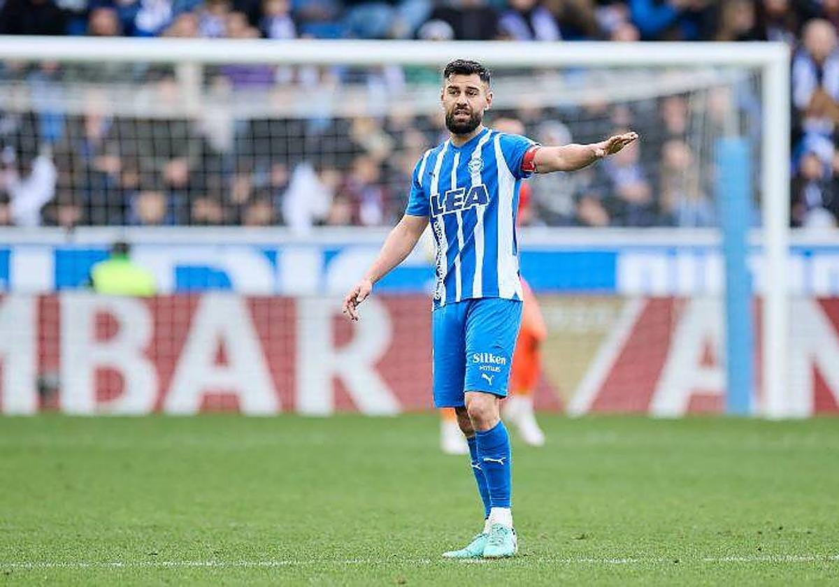 Duarte, durante un partido del Alavés de la pasada temporada.