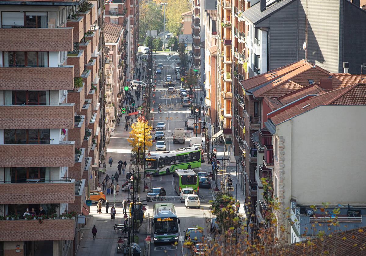 Vista del municipio de Galdakao.