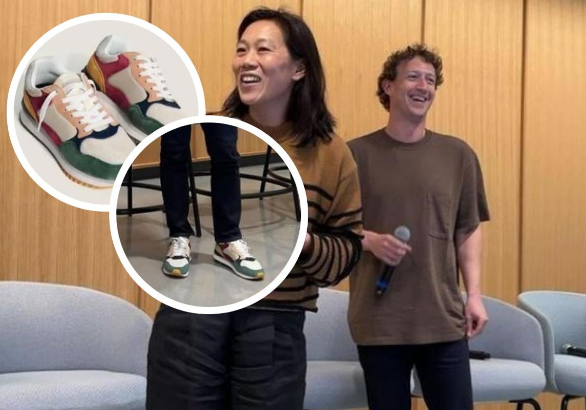 Mark Zuckerberg soprende con las zapatillas 'made in Spain' que se pueden comprar en Bilbao.