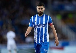 Duarte, durante un partido de la pasada temporada con el Alavés.