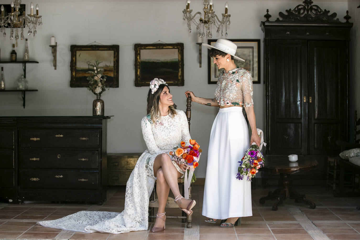 La boda mexicana de Carla y Ana, que encontraron sus looks soñados en Bilbao