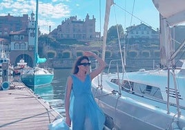 Nieves Álvarez, una turista más por Getxo con paseo en yate y hotel de lujo.