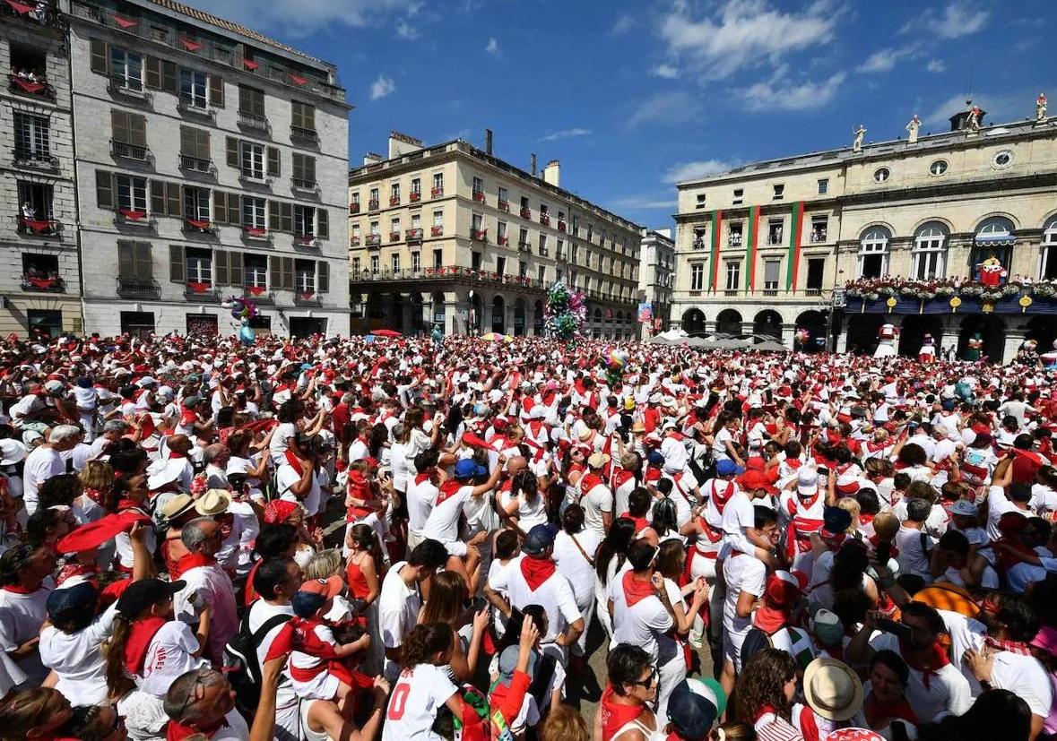 Una de las celebraciones de este jueves en las fiestas de Baiona.