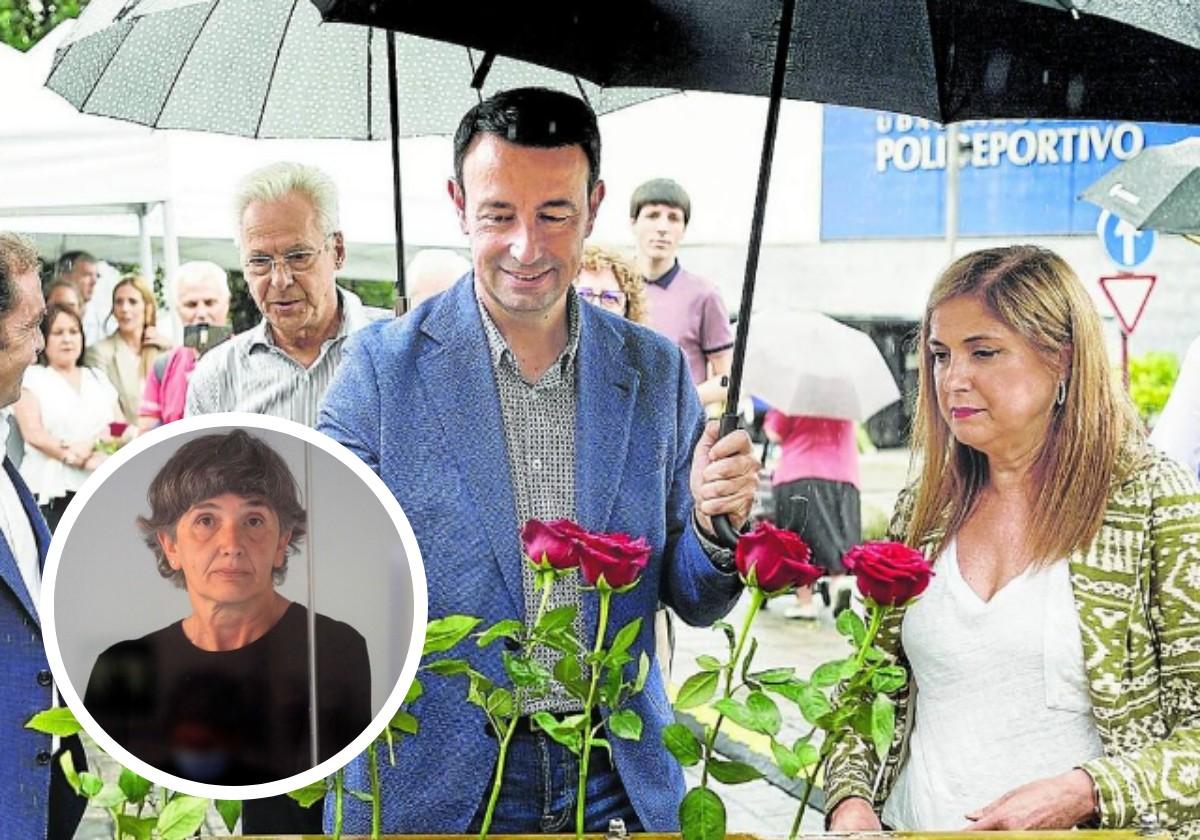 El vicelehendakari Mikel Torres junto a la consejera de Justicia, María Jesús San José, en Ermua.