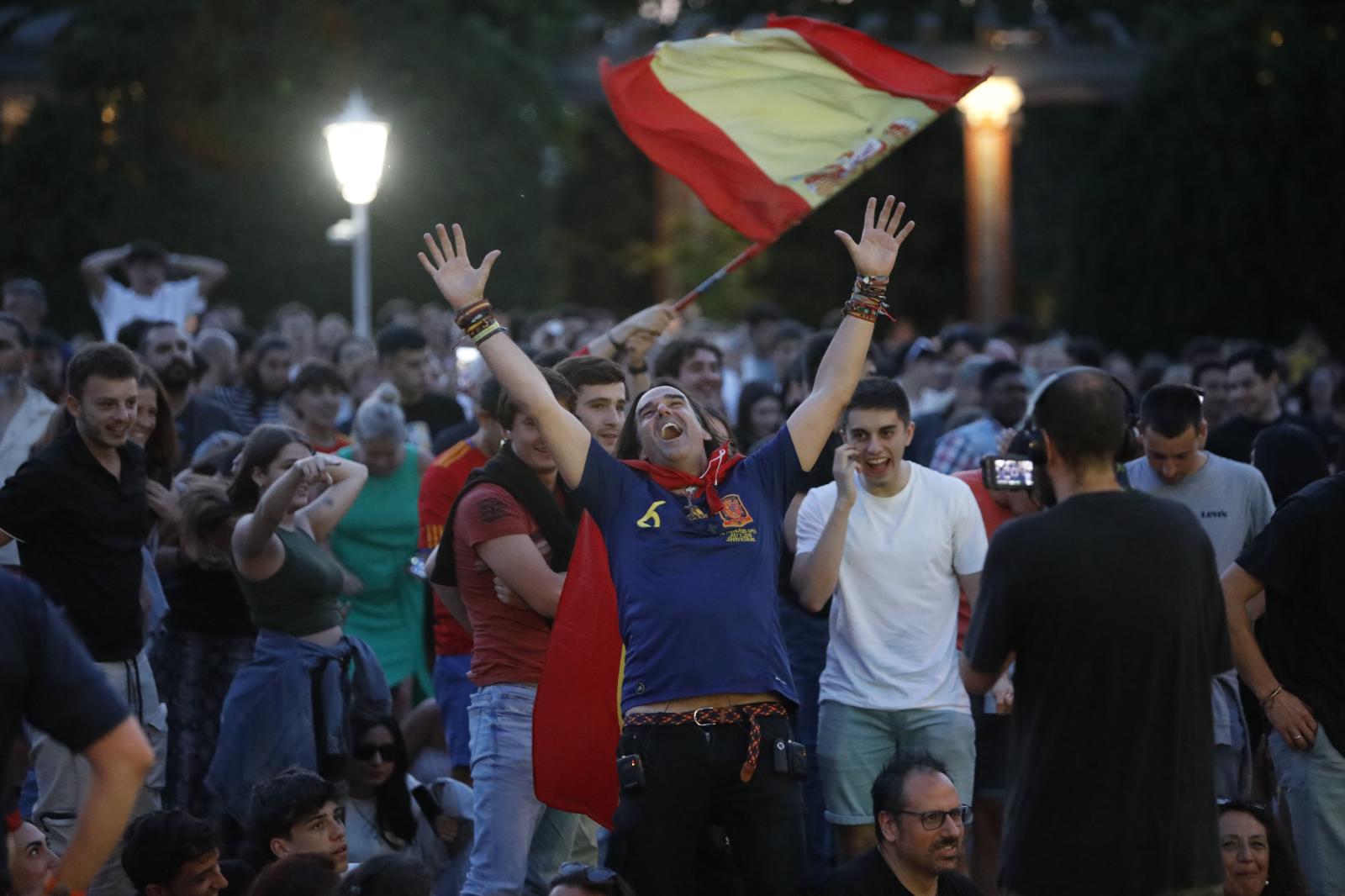Celebración en el parque de Doña Casilda, en Bilbao.