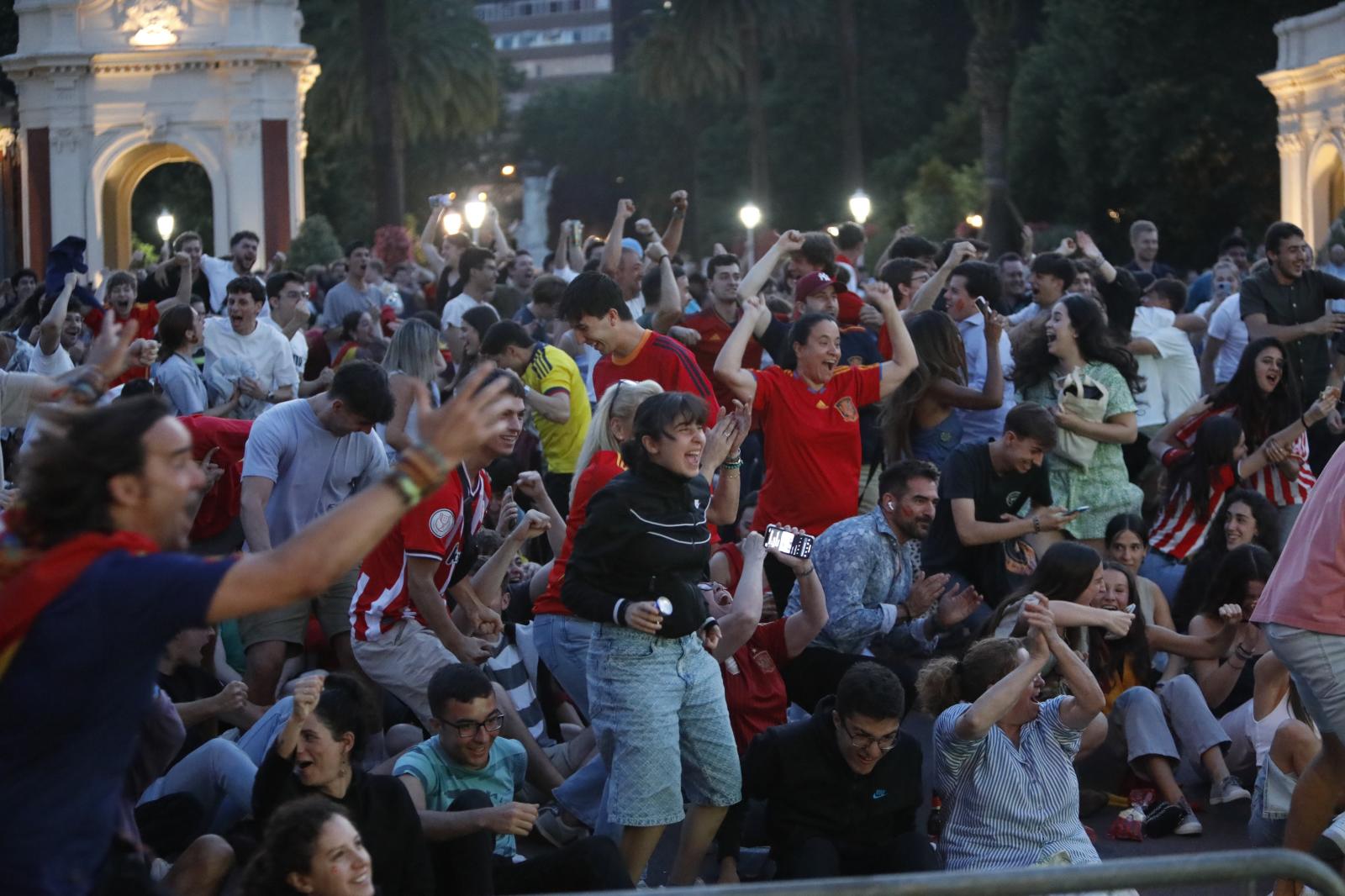 Celebración en el parque de Doña Casilda, en Bilbao.