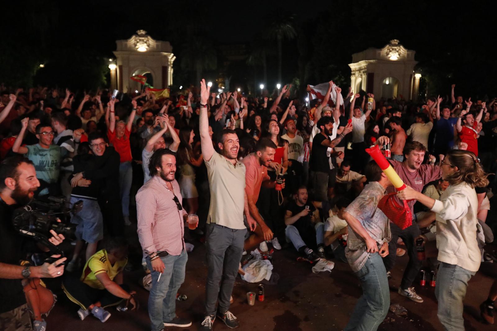 Celebración en el parque de Doña Casilda, en Bilbao.