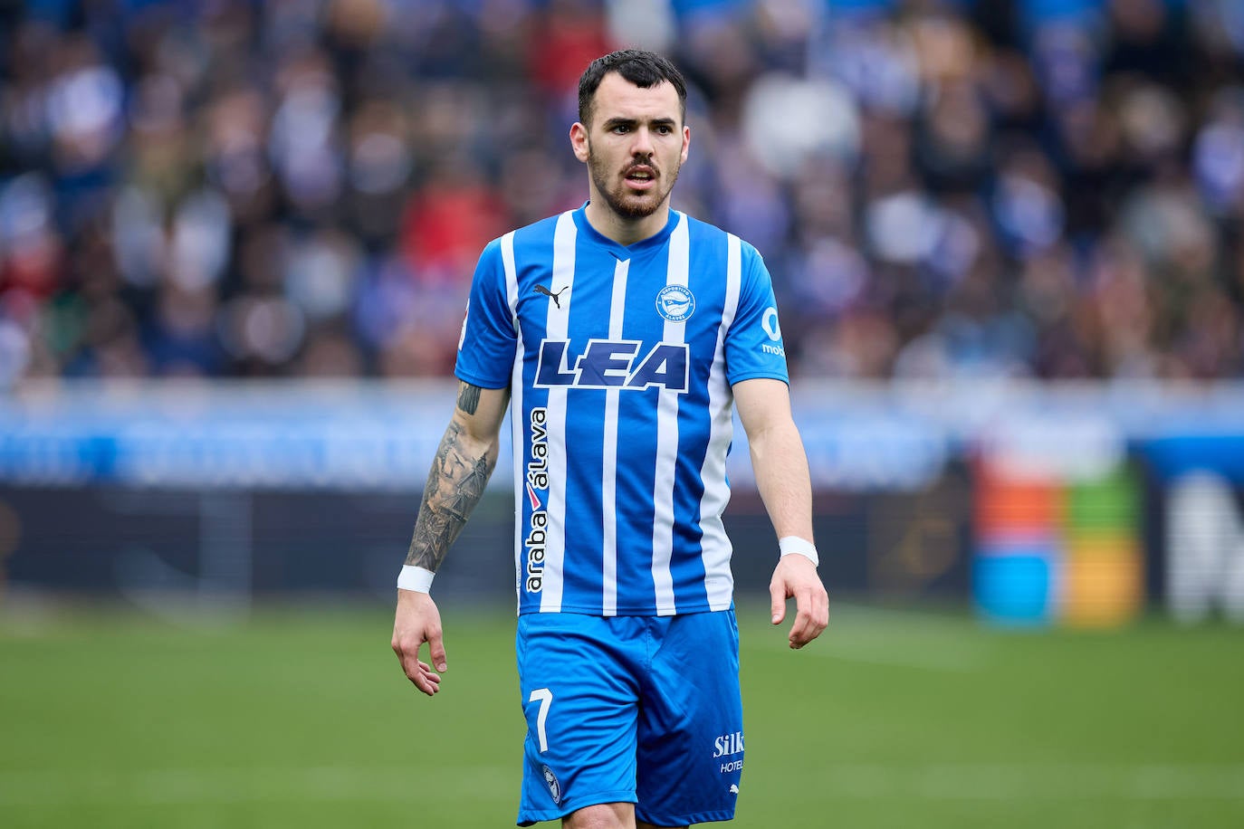 Sola, en un partido de la temporada pasada con el Alavés.