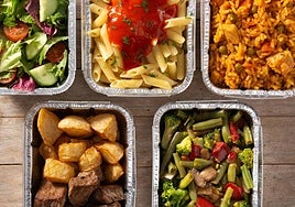 Variedad de platos preparados y listos para llevar a casa o a la oficina