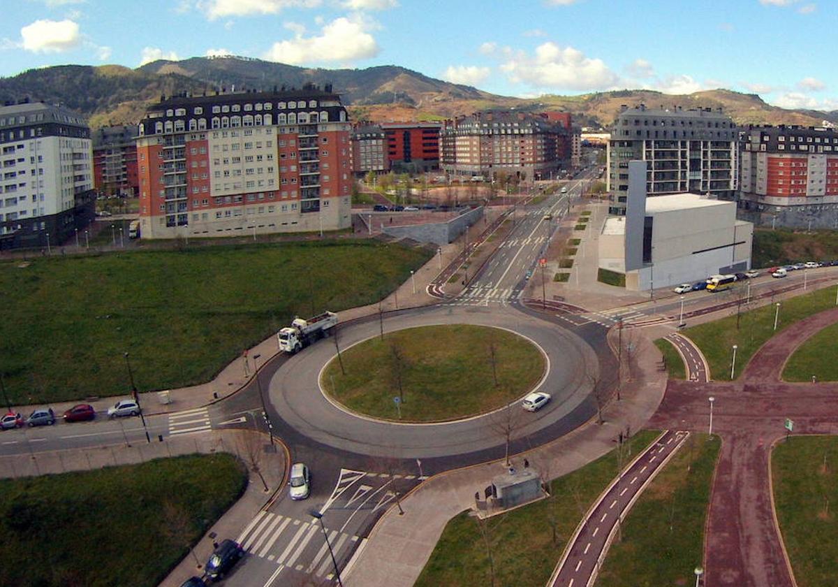 Vista aérea del parque de Miribilla.