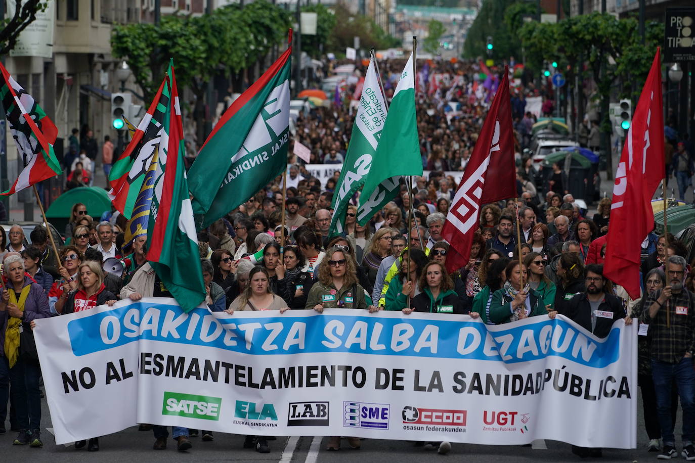 Protesta de sindicatos de Osakidetza