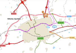 Tres heridos en un accidente múltiple en la N-240
