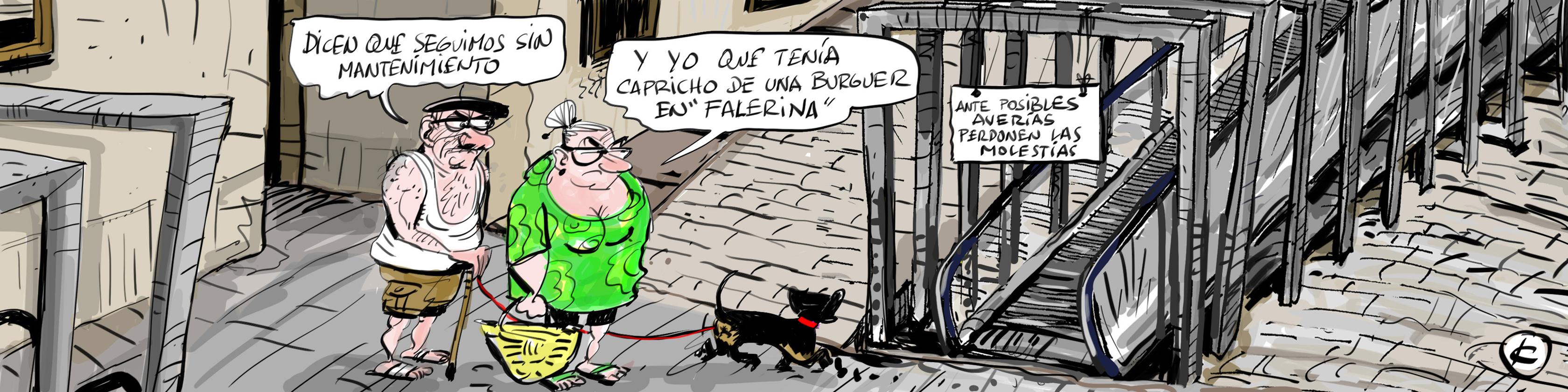 La tira de Cerrajería y las escaleras mecánicas