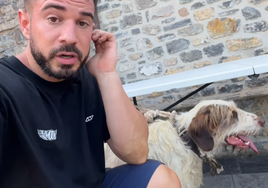 El desagradable momento del influencer 'Cenando con Pablo' al encontrarse a un perro perdido en el monte: «Me da vergüenza que exista gente así»