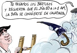 La tira de Cerrajería y la entrega de aperos a Celedón