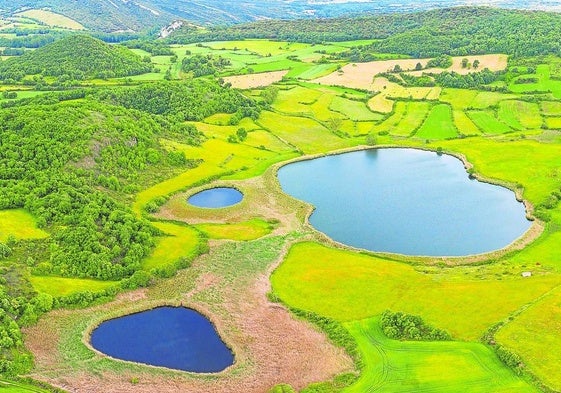 Vista aérea de las lagunas.