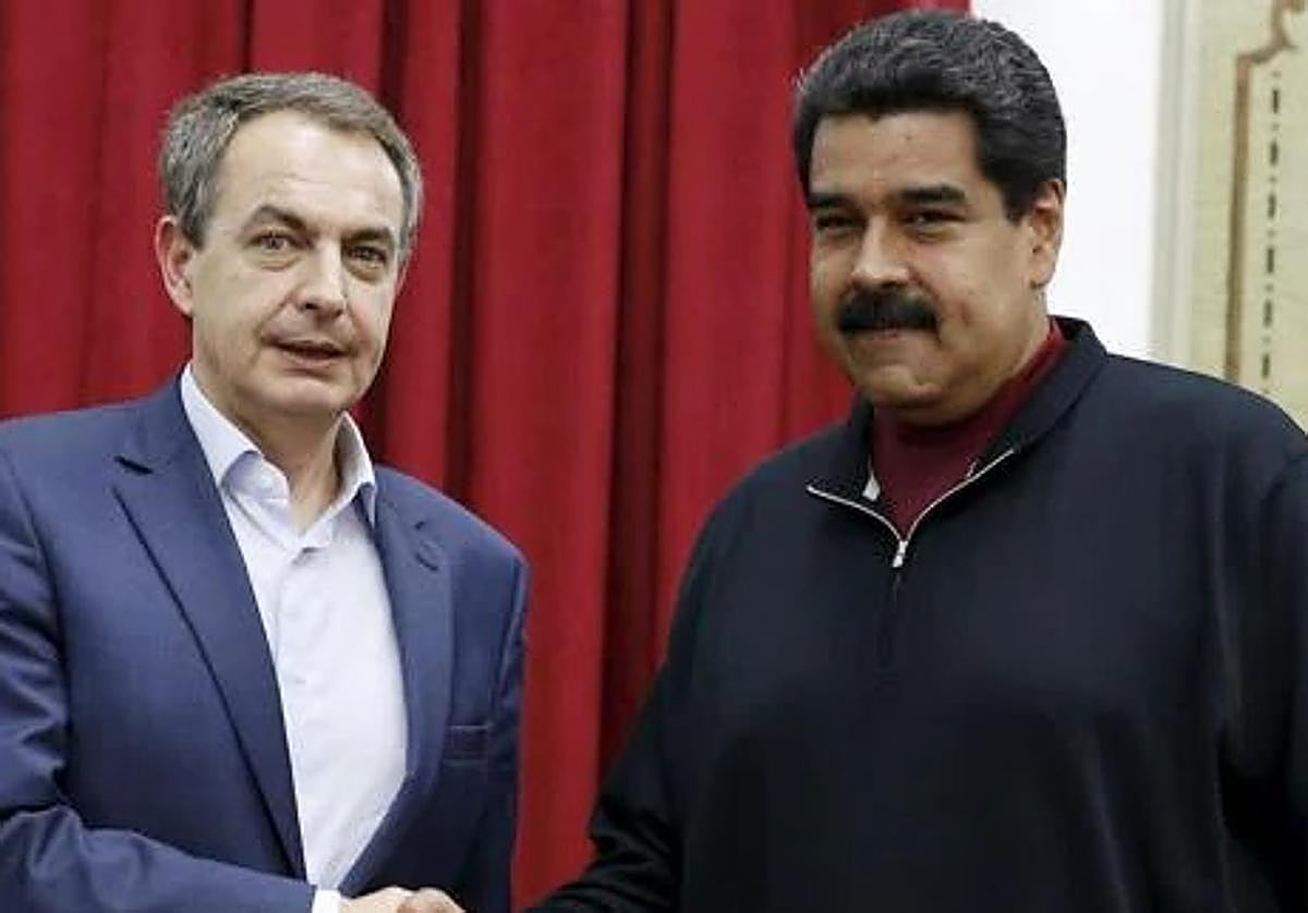 José Luis Rodríguez Zapatero y Nicolás Maduro en 2016.