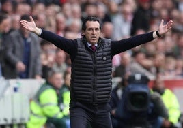 Unai Emery, técnico del Aston Villa.