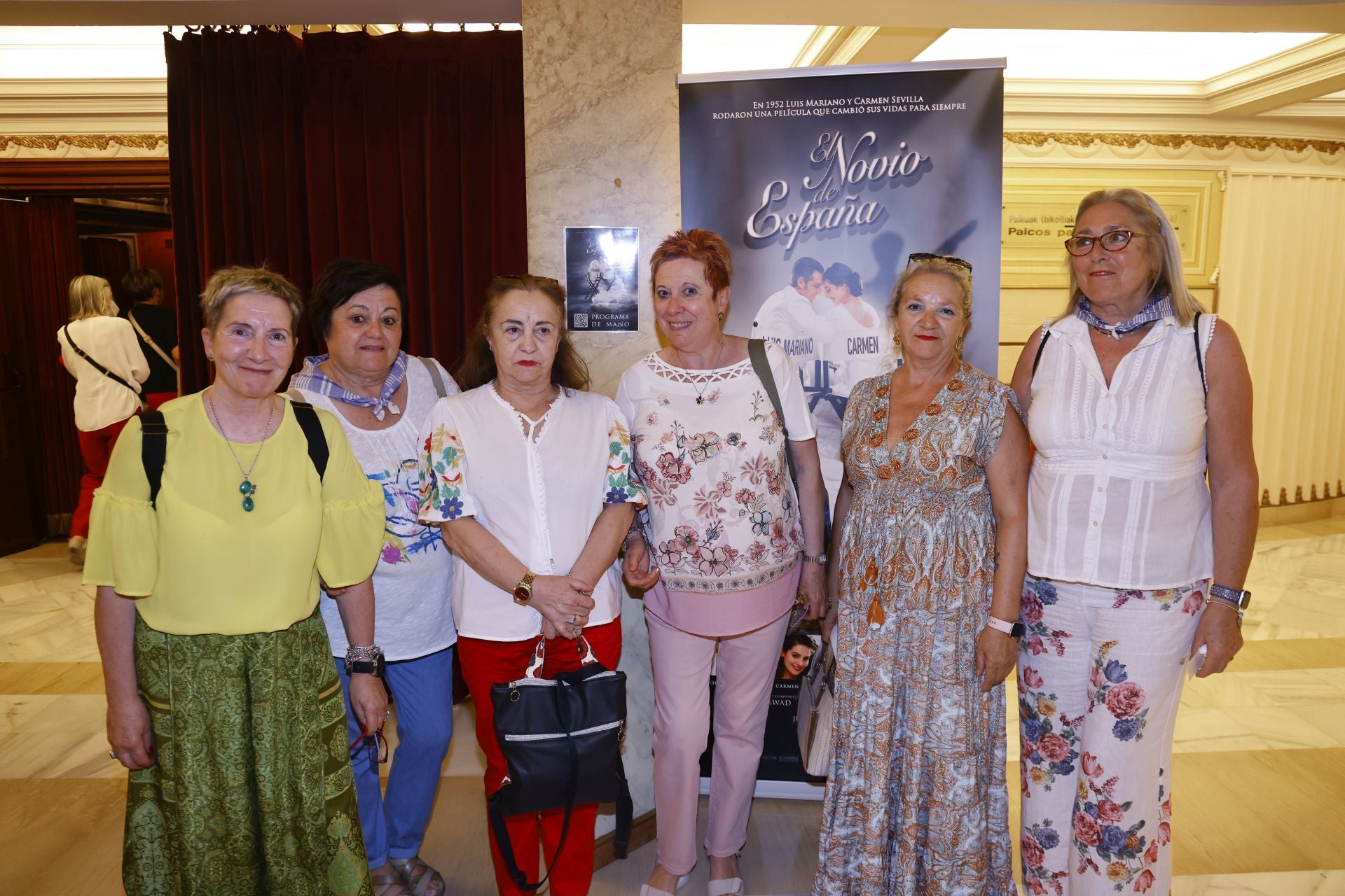 Paz Tamayo, Mila Tovar, Carmen Gómez, Conchi Agúera, Victoria Ponte y Pilar Muñoz.