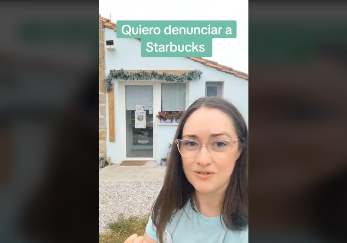 La pastelera Inés en su video explicando su situación.