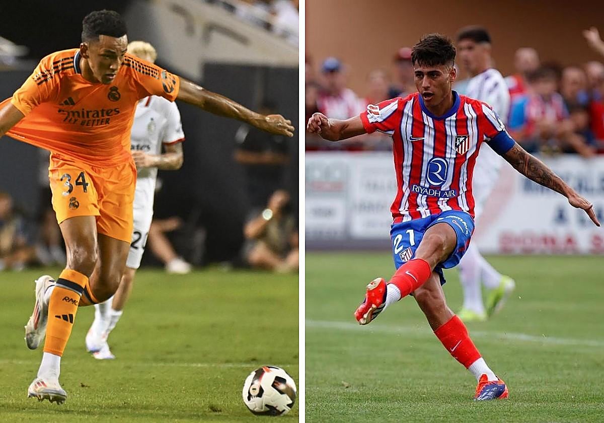 Álvaro Ródriguez y Carlos Martín, en las pretemporadas de Real Madrid y Atlético de Madrid.