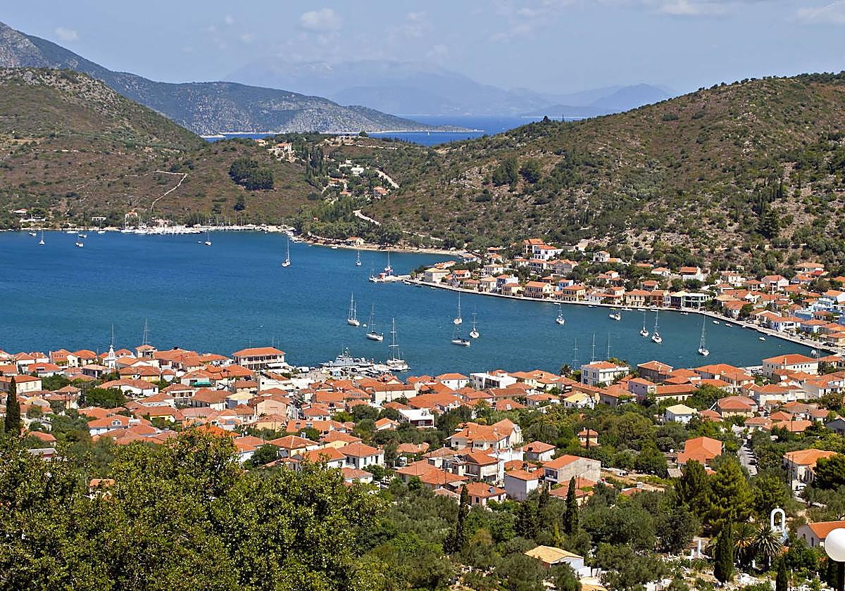 Vista de la isla de Ítaca.