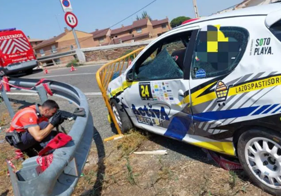 Accidente en el rally de Fitero: «Fue como una bomba. Se empotró contra la valla»