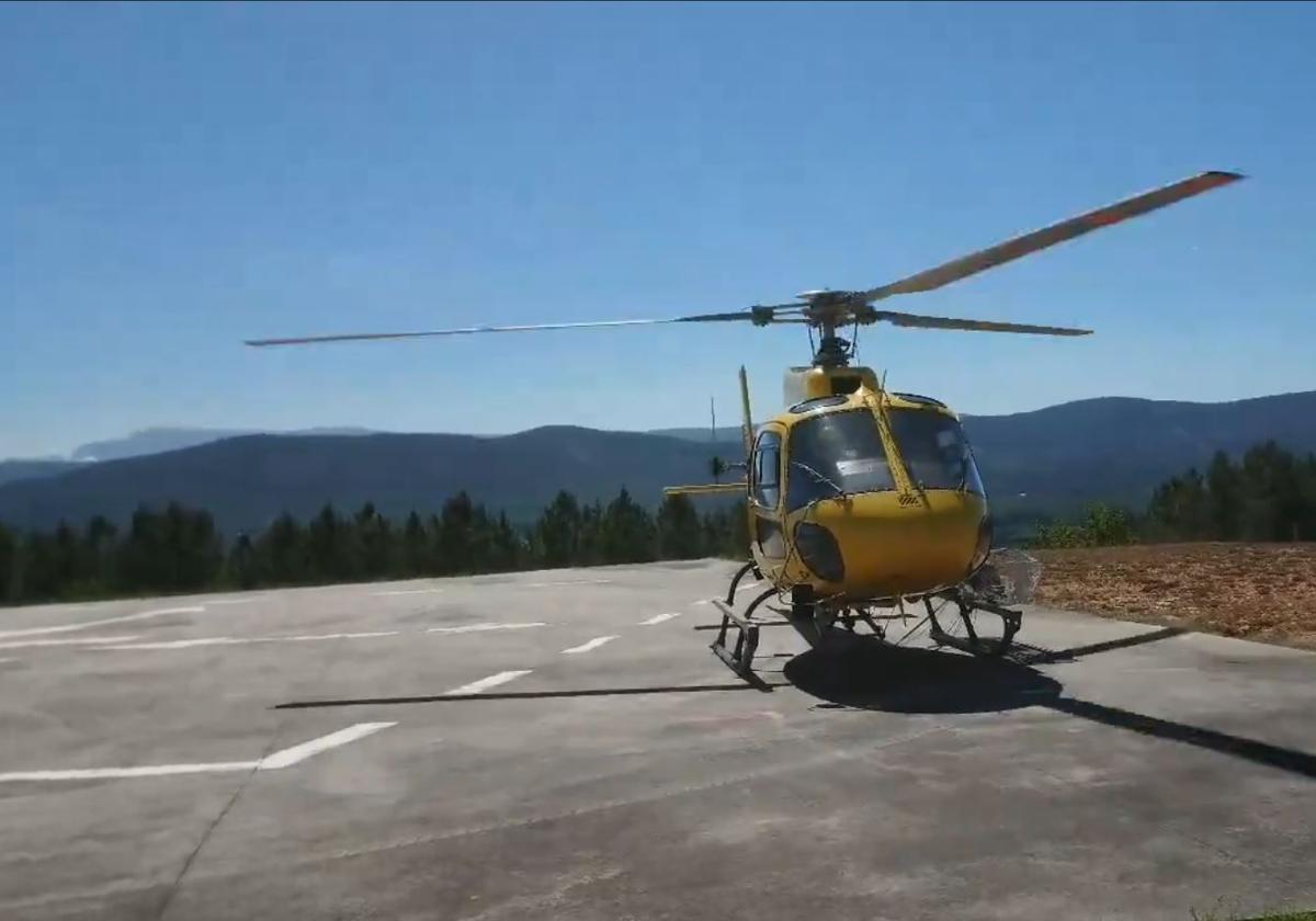 Imagen de archivo del helicóptero de emergencias desplazado.