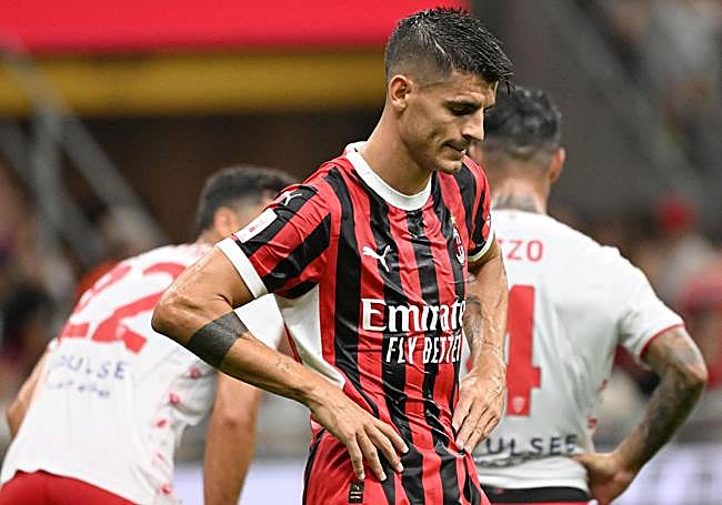 Morata, en el estreno esta semana con el AC Milan.