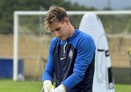 Marino, durante un entrenamiento en Urritxe.