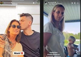 Álvaro Morata y Alice Campello se refugian en el cariño de sus madres