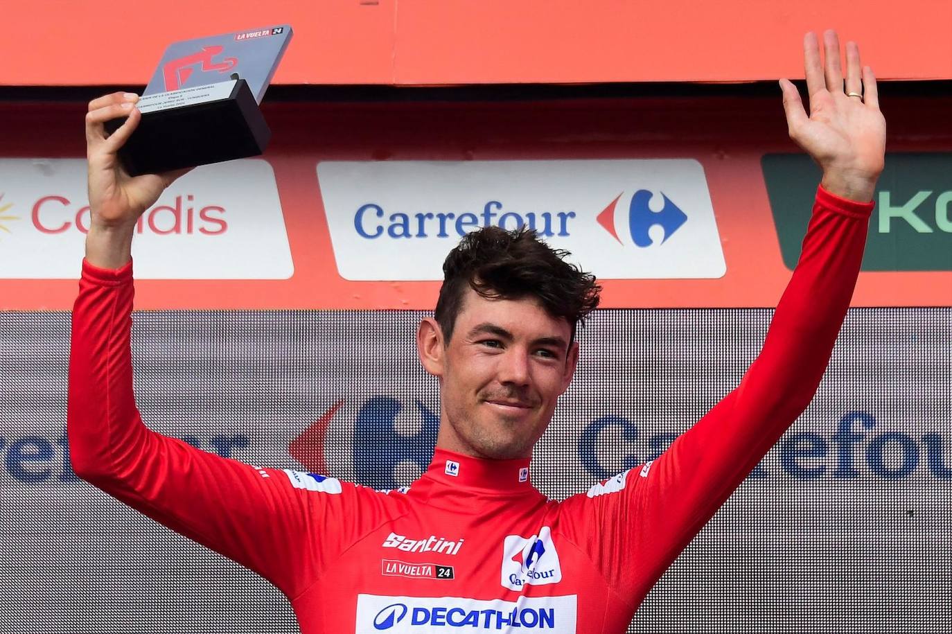 Ben O'Connor ganador de la sexta etapa de la Vuelta a España.