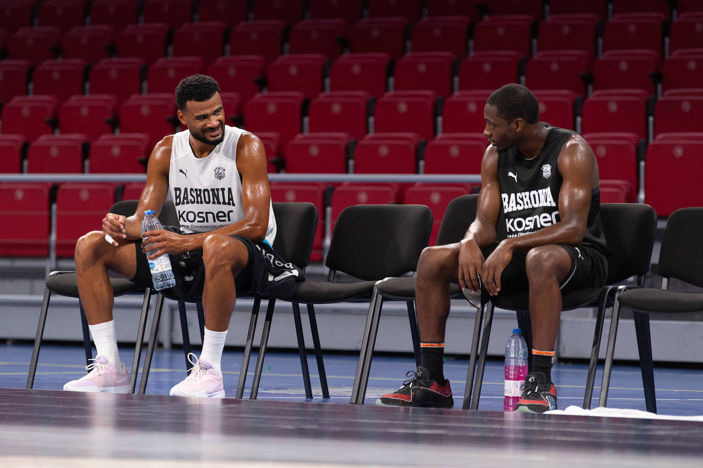 El primer entrenamiento de Laso como técnico del Baskonia, en imágenes