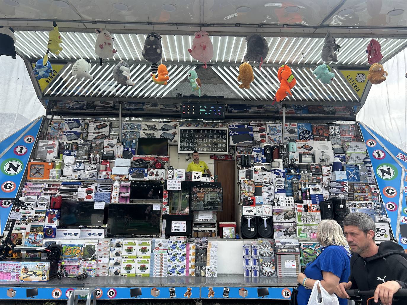 Urtzi Millán, en su puesto del parque Etxebarria.