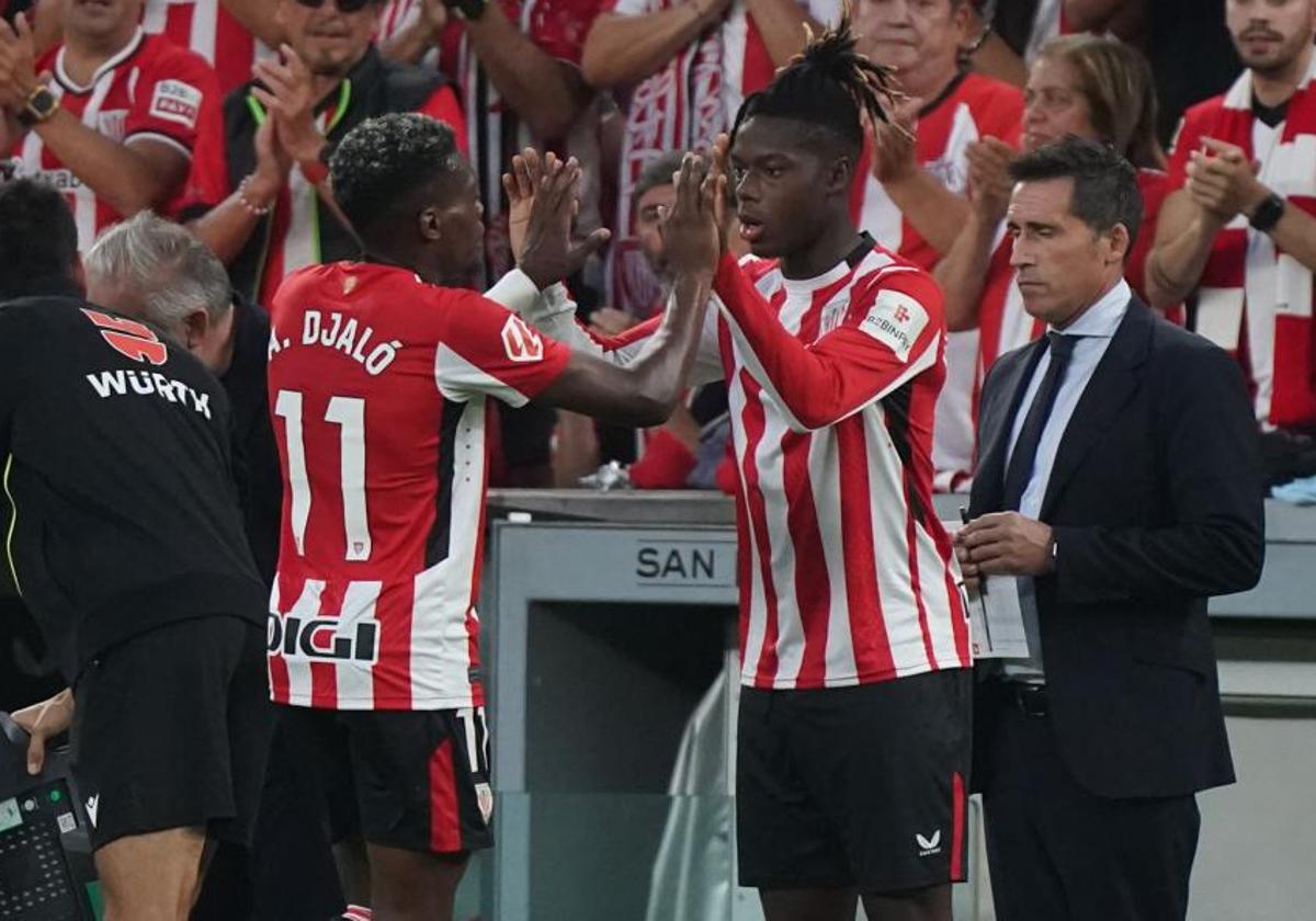 Nico entra al campo en lugar de Djaló.