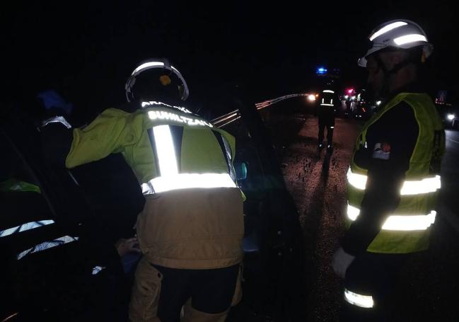 Accidente en la AP-1 en Armiñón.