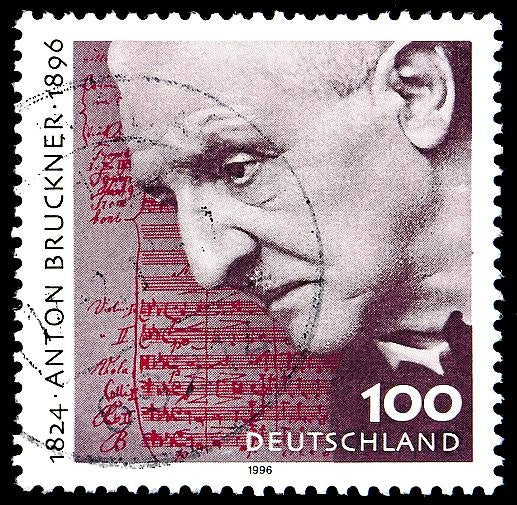 Imagen - Sello de homenaje a Bruckner en el centenario de su muerte.