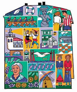 La Mirada de Miren, una de las cinco propuestas finalistas del concurso de Muralismo Miren Larrea.