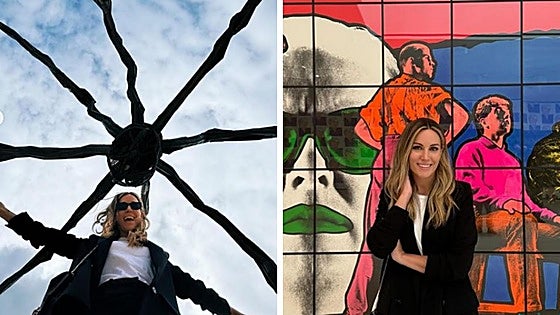Edurne se divierte en su visita al Museo Guggenheim