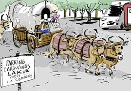 La tira de Cerrajería y el aparcamiento de caravanas