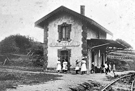 Imagen de la antigua estación de Neguri, denominada San Ignacio, en 1897