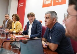 Andueza ha reunido este viernes en Bilbao al grupo del PSE-EE en el Parlamento vasco.