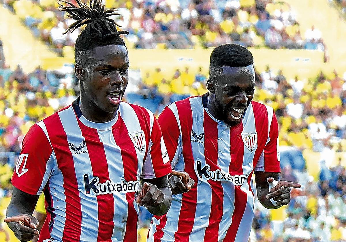 Los Williams celebran el gol de Nico.