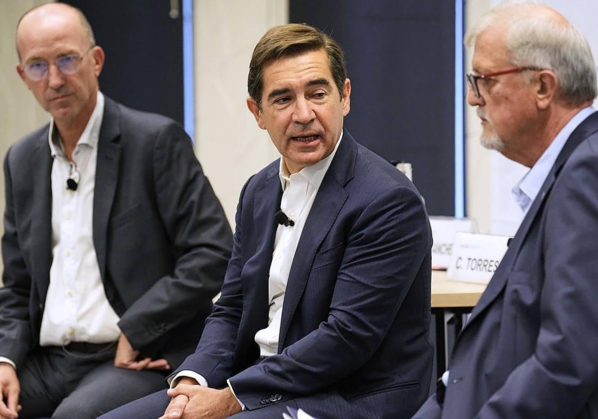 Carlos Torres, presidente de BBVA, durante su intervención.