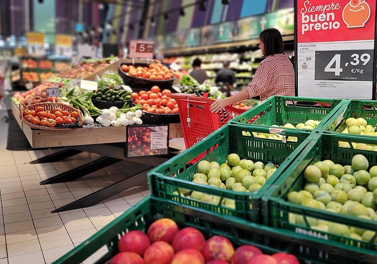 Vista de un supermercado de Bizkaia.