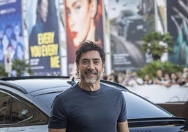 Javier Bardem, a su llegada al María Cristina.