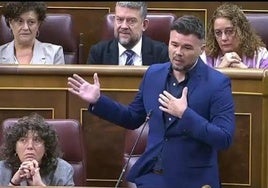 Gabriel Rufián, de ERC, en el Congreso.