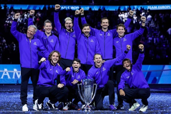 El equipo europeo celebra su victoria