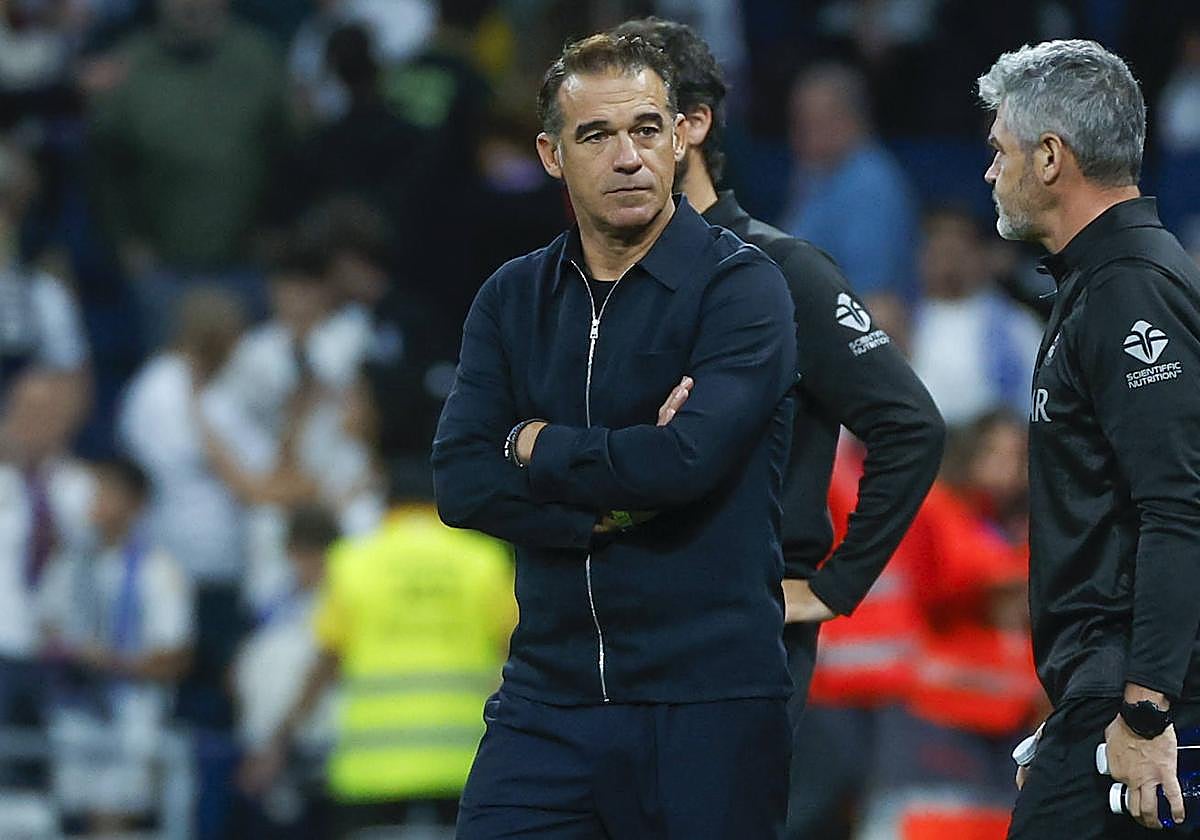 Luis García, durante el último encuentro ante el Real Madrid.